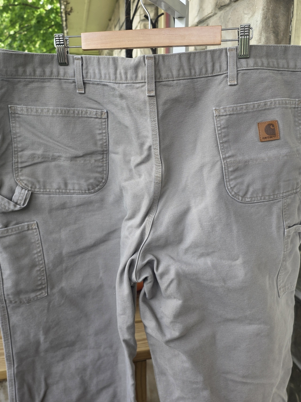 Carhartt Loose Fit Canvas Workwear Pants Men 44x32 GreyCarpenter Outdoor